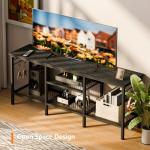 Stylish Black Oak TV Stand for Up to 55 Inch TVs