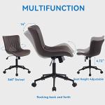 Modern Armless Office Chair with Swivel and Wheels