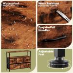 Stylish TV Stand with 5 Fabric Drawers