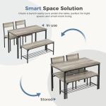 DUMOS Space-Saving Dining Table Set for 4