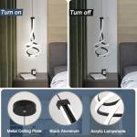 EIDISUNY Spiral LED Pendant Light Fixture