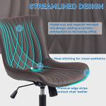 Modern Armless Office Chair with Swivel and Wheels