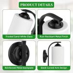 Modern Matte Black Wall Sconces with Glass Shade