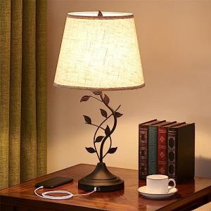 Kakanuo Modern Table Lamp with USB Charging Ports