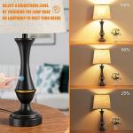 Seealle Touch Lamps Set - Dimmable Nightstand Lights