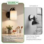 Modern Matte Black Wall Sconces with Glass Shade