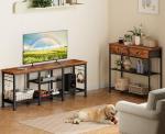 Rustic Brown TV Stand for TVs Up to 55