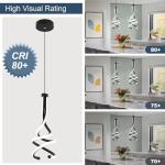 EIDISUNY Spiral LED Pendant Light Fixture