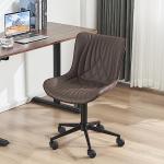 Modern Armless Office Chair with Swivel and Wheels