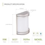 Brushed Nickel Dimmable Wall Sconce Light 10