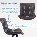 Modern Armless Office Chair with Swivel and Wheels