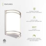 Brushed Nickel Dimmable Wall Sconce Light 10