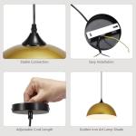 Gold Pendant Lights - 2-Pack Brushed Brass Lamps