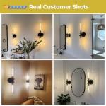 Black and Gold Wall Sconces Set of Two