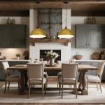 Gold Pendant Lights - 2-Pack Brushed Brass Lamps