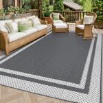 Reversible Outdoor Rug for Patio and Deck