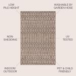 Moroccan Geometric 8x10 Area Rug in Natural/Black