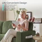 LINSY HOME Green Sectional Sleeper Sofa with Storage