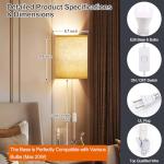 Set of Two Plug-In Wall Sconces with Switch