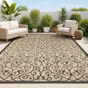 Vintage Filigree Indoor-Outdoor Area Rug 8x10