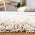 Hudson Shag Area Rug - 7' Round, Ivory/Green