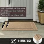Beige Non-Slip Front Door Mat for Entryway