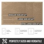 Beige Non-Slip Front Door Mat for Entryway