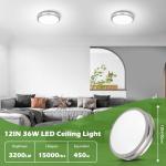 2-Pack 12" Dimmable LED Ceiling Lights