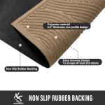 Beige Non-Slip Front Door Mat for Entryway