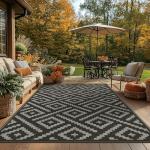 GENIMO 5'x8' Waterproof Reversible Outdoor Rug