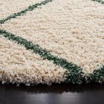 Hudson Shag Area Rug - 7' Round, Ivory/Green