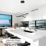 Dimmable Modern LED Chandelier with Adjustable Height