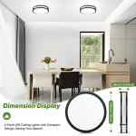 2-Pack Black 36W Color Changing LED Ceiling Lights