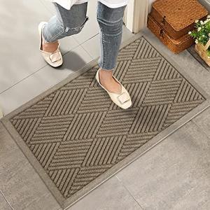 HIYARD Absorbent Non-Slip Entry Door Mat, Beige