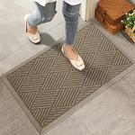 HIYARD Absorbent Non-Slip Entry Door Mat, Beige