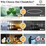 Dimmable Modern LED Chandelier with Adjustable Height