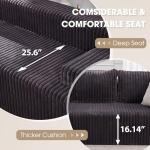 L-Shaped Modular Sofa with Oversized Chaise