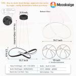 Dimmable Modern LED Chandelier with Adjustable Height