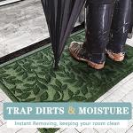 Durable Rubber Welcome Mat with Leaf Design