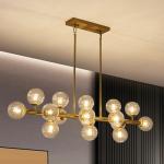 Gold Linear Rectangle Chandelier for Modern Spaces