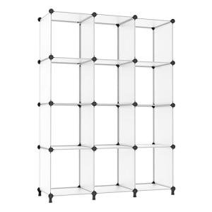 12-Cube Plastic Storage Organizer for Modern Homes