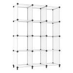 12-Cube Plastic Storage Organizer for Modern Homes