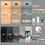 Dimmable Modern LED Chandelier with Adjustable Height