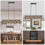 Large 40'' Black Matte Farmhouse Dining Chandelier