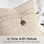 Set of 2 Vintage Beige Linen Pillow Covers