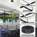 Dimmable Modern LED Chandelier with Adjustable Height