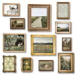 Vintage Countryside Wall Art Prints - Set of 97