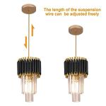 Gold Crystal Pendant Chandelier for Modern Spaces