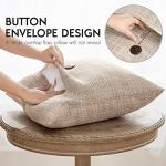 Set of 2 Vintage Beige Linen Pillow Covers