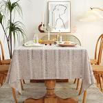 Light Coffee Linen Tablecloth for Rectangle Tables